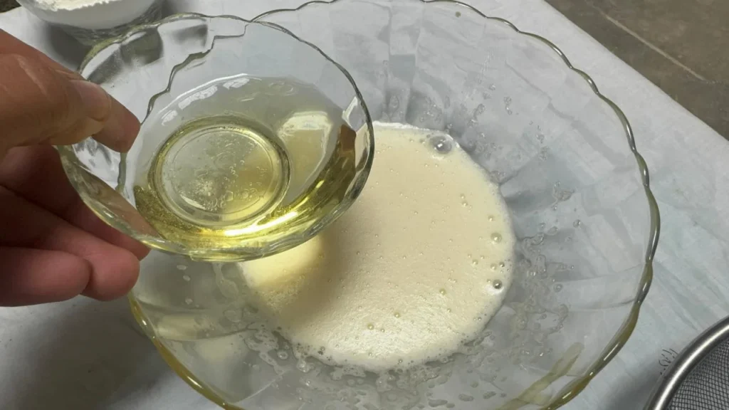 Add oil for muffin Add oil for muffin